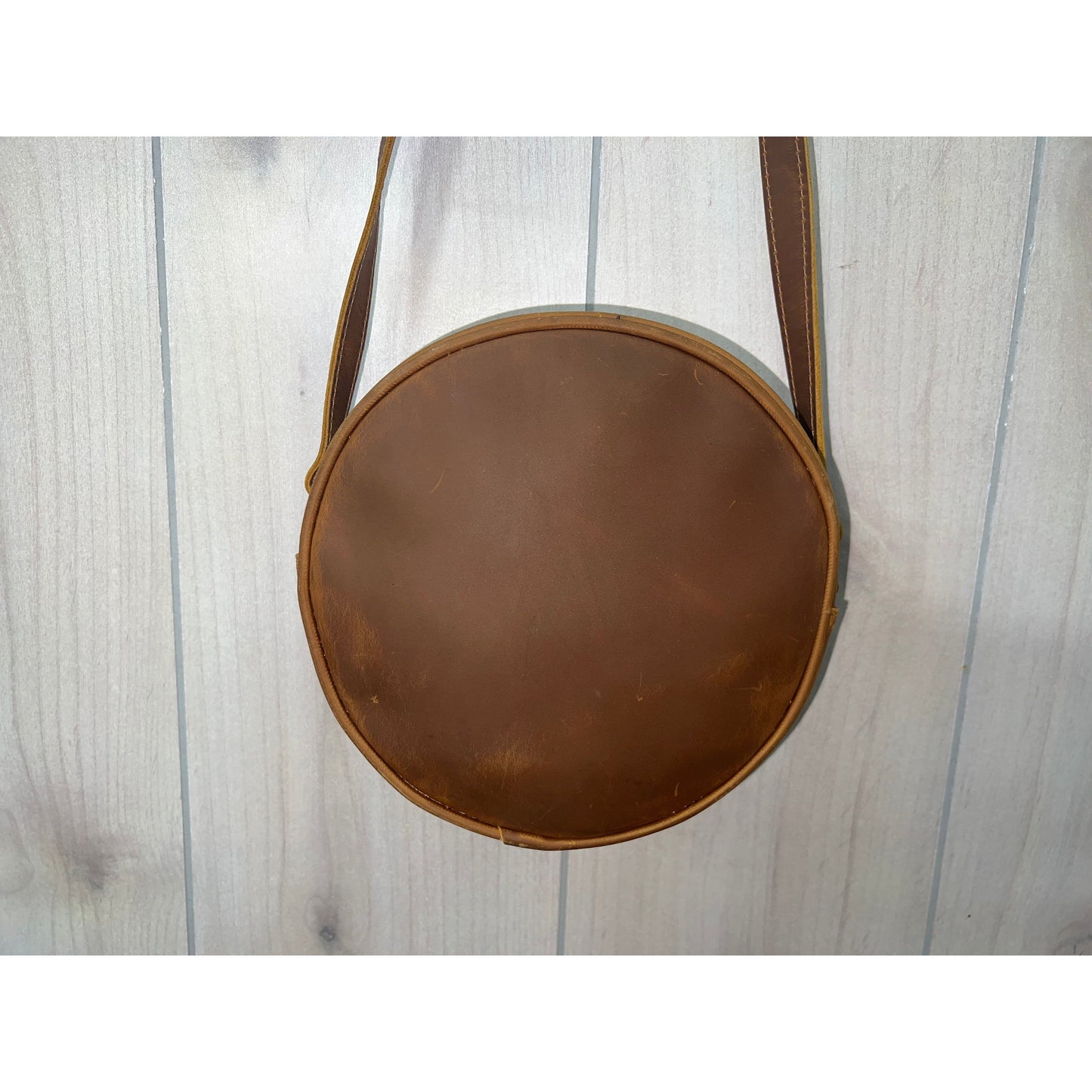 Benjamin's Leather Tan Circle Bag