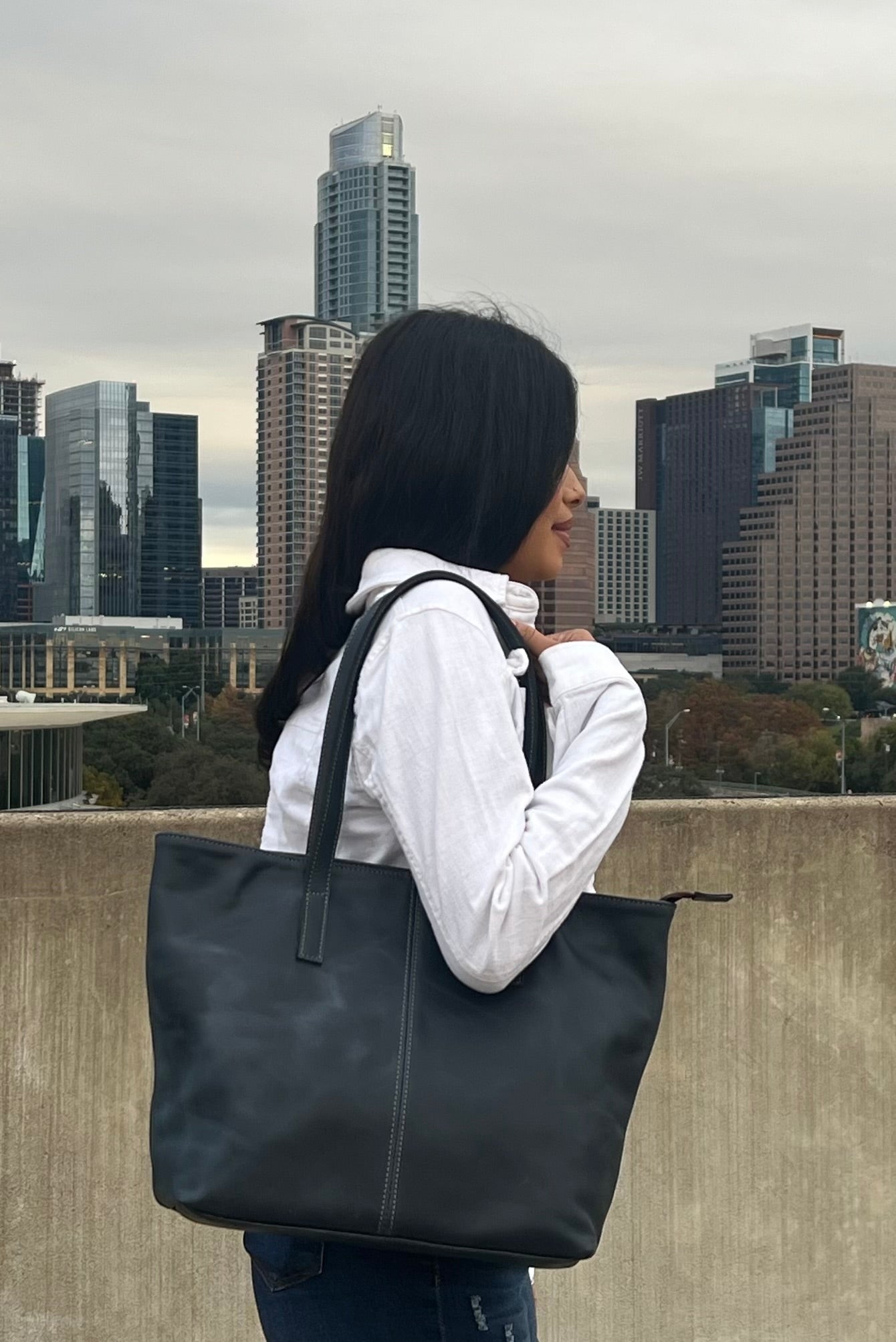 Benjamin's Leatherᵀᴹ  FULL-GRAIN LEATHER "EVERYDAY TOTE"