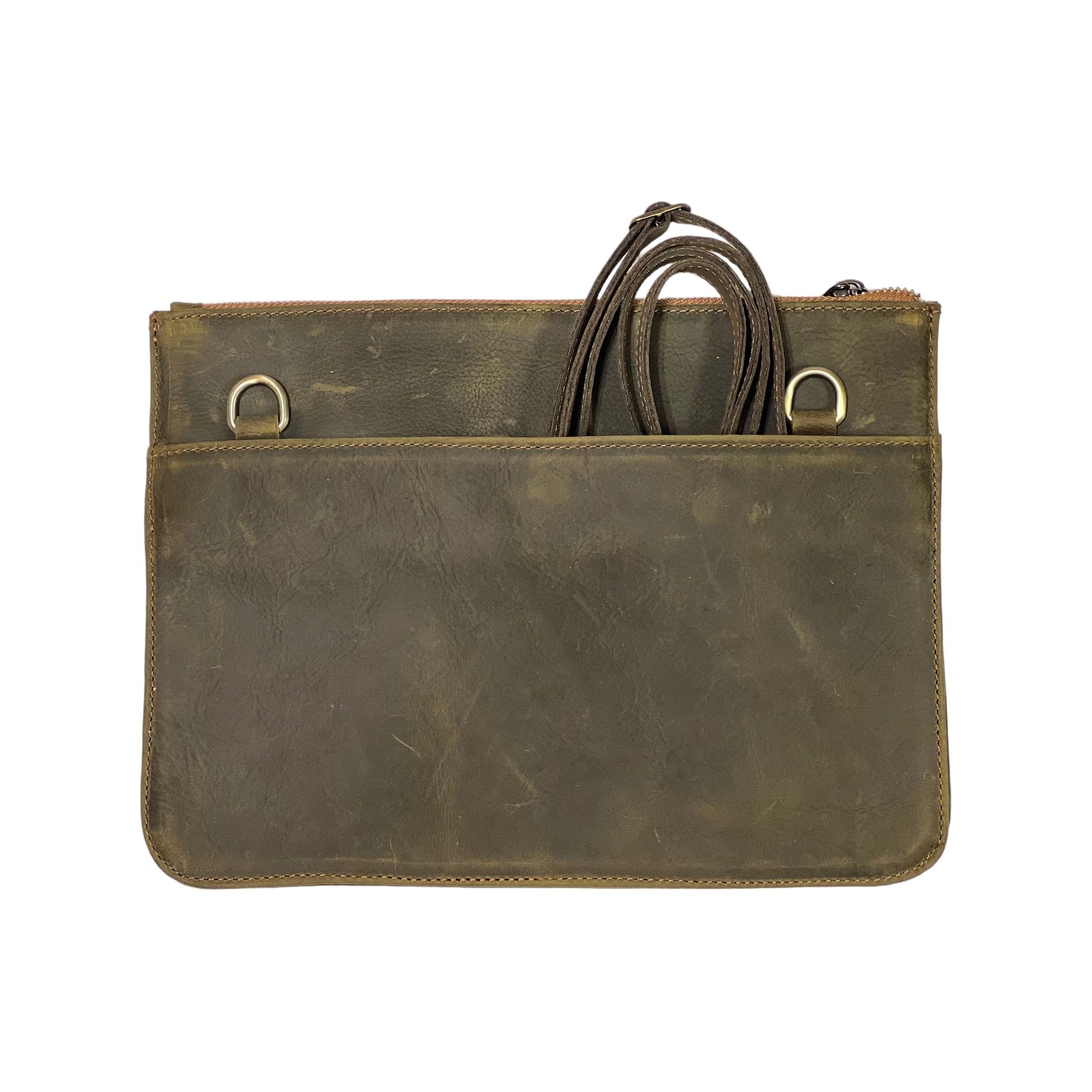 Benjamin's Leather Green Crossbody